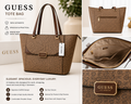GUESS Signature Tote Bag – Brown